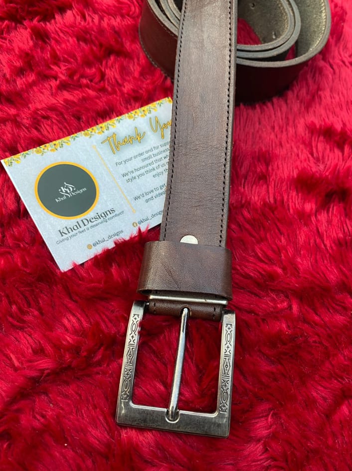 Premium Brown Leather Belt