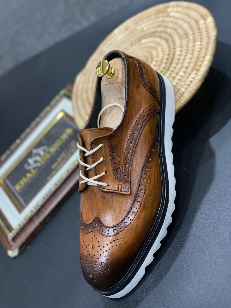 Burgundy Patina Leather Oxford